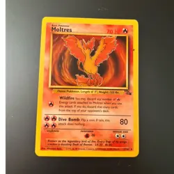 Pokemon TCG Moltres Rare 27/62 Fossil Basic 70 HP 1999 Regular Unlimited Card - Image 1