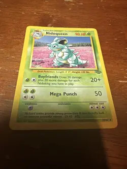 Pokemon Nidoqueen Jungle Rare 23/64 90 HP English TCG Card - Image 1