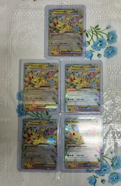 LOT OF 5! Pikachu ex 057/191 Surging Sparks Ultra Rare Holo Pokemon Card NM - Image 1