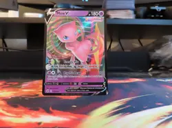 Mew V Fusion Strike Holo Rare NM Pokemon Card Pack Fresh Sleeved Mint - Image 1