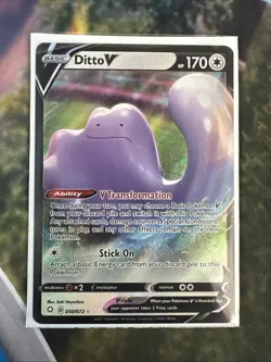 Ditto V 050/072 Pokemon Sword & Shield Shining Fates Ultra Rare Holo Card - Image 1