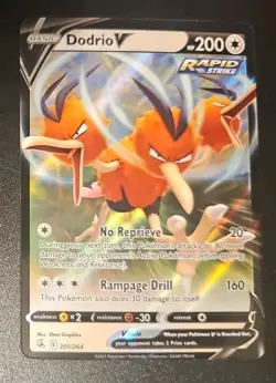 Dodrio V - 201/264 - Pokemon Fusion Strike Sword & Shield Ultra Rare Card NM - Image 1
