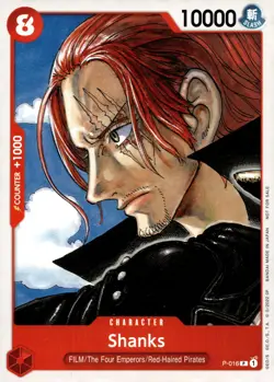 Shanks (One Piece Film Red) Normal PR One Piece Promotion Cards P-016 NM - Image 1