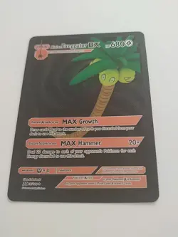 Alolan Exeggutor DX 86/100 HP680 Black Gold Foil Fan Art Display Card - NM - Image 1