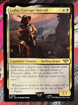 Magic The Gathering MTG Lotho, Corrupt Shirriff Rare #213 Lord Of The Rings LOTR - Image 1