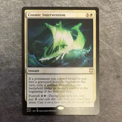 Wizards of the Coast Cosmic Intervention Rare Instant Foil Kaldheim 003 White EN - Image 1