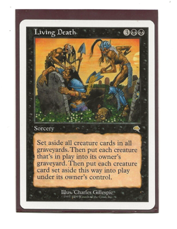 LIVING DEATH Tempest Battle Royale Magic White Border MTG NM - Image 1