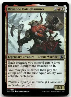 Bruenor Battlehammer #219 (Foil) (NM) Forgotten Realms AFR Magic MTG - Image 1