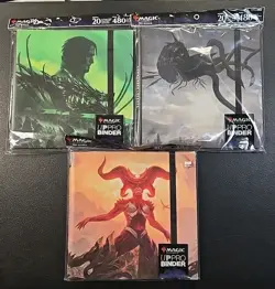 MTG Ultra Pro 12-Pocket Binder Lot of 3, Brother's War, Dominaria, Baldur's Gate - Image 1