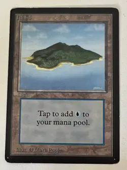 Magic the Gathering MTG Beta Island v.1 (BLUE) MP (Beta Bob) - Image 1
