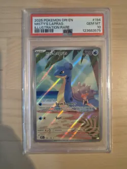 PSA 10 Pokemon - Mistys Lapras 194/182 Illustration Rare - Destined Rivals - Image 1