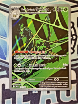 Team Rocket's Spidops 187/182 - Pokemon SV10: Destined Rivals - NM Pack Fresh - Image 1
