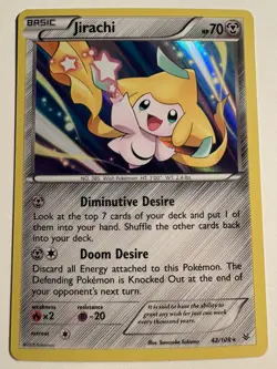 Pokemon TCG Jirachi Holo Rare XY - Roaring Skies 42/108 LP - Image 1