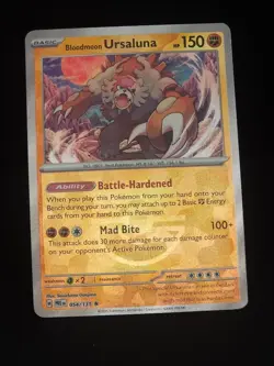 Bloodmoon Ursaluna 054/131 Poke Ball Holo Prismatic Evolutions Pokemon TCG - Image 1