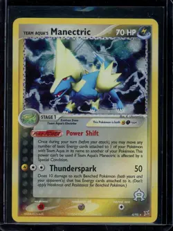 Team Aqua's Manectric Pokemon 2004 EX Team Magma Vs Team Aqua Holo Rare 4/95 MP - Image 1
