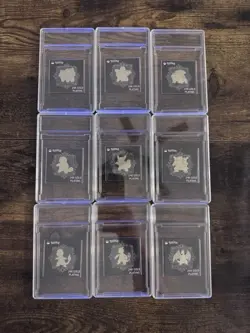Pokemon 24k Gold Plated Stickers complete set of 49 NO MEW + Bonus Error Ghastly - Image 3