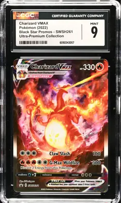 CGC 9 MINT Charizard VMAX SWSH261 Black Star Promo Premium Collection Pokemon - Image 1