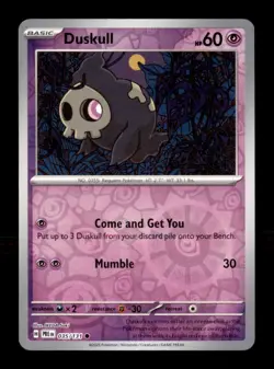 Pokemon TCG SV: Prismatic Evolution Duskull Common Reverse Holo - Image 1