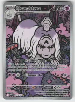 Houndstone Illustration Rare ME01: Mega Evolution 145/132 Pokemon - Image 1