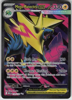 Pokemon Mega Manectric ex - Ultra Rare ME01: Mega Evolution 158/132 NM - Image 1