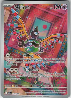 Pokemon Sigilyph Illustration Rare SV: White Flare 121/086 NM - Image 1