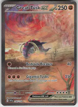 Pokemon Great Tusk ex SIR SV01: Scarlet & Violet Base Set 246/198 NM - Image 1