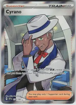 Pokemon Cyrano Ultra Rare SV08: Surging Sparks 230/191 NM - Image 1