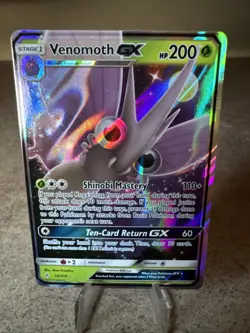 Pokemon TCG Venomoth GX 12/214 Ultra Rare Sm-Unbroken Bonds Holo Near Mint - Image 1
