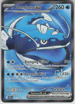 Pokemon Dondozo ex Ultra Rare SV10: Destined Rivals 211/182 NM - Image 1