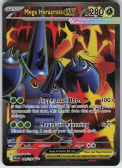 Pokemon Mega Heracross ex Ultra Rare ME02: Phantasmal Flames 108/094 NM - Image 1