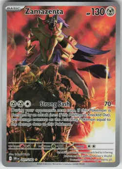Pokemon Zamazenta Illustration Rare SV10: Destined Rivals 201/182 NM - Image 1