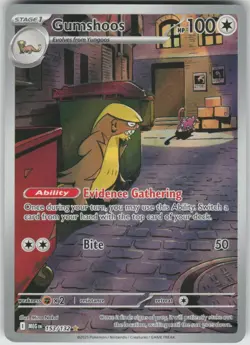 Pokemon Gumshoos Illustration Rare ME01: Mega Evolution 153/132 NM - Image 1