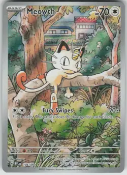 Pokemon Meowth Illustration Rare ME02: Phantasmal Flames 106/094 NM - Image 1