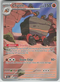Pokemon Crustle Illustration Rare SV: Black Bolt 130/086 NM - Image 1