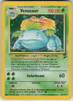 Pokemon Venusaur Holo Rare Base Set 2 018/130 MP - Image 1