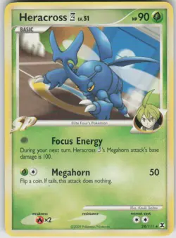 Pokemon Heracross E4 Rare Rising Rivals 24/111 LP - Image 1
