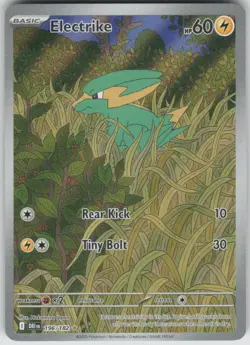Pokemon Electrike Illustration Rare SV10: Destined Rivals 196/182 NM - Image 1