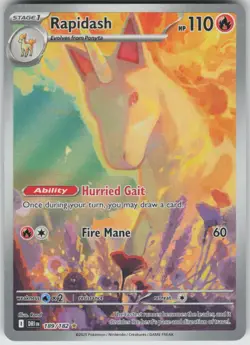 Pokemon Rapidash - Illustration Rare SV10: Destined Rivals 189/182 NM - Image 1