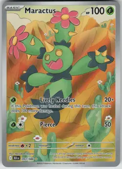Pokemon Maractus - Illustration Rare SV: Black Bolt 093/086 NM - Image 1