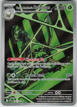 Pokemon Team Rocket's Spidops Illustration Rare SV10: Destined Rivals 187/182 NM - Image 1
