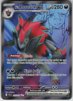 Pokemon N's Zoroark ex Ultra Rare SV09: Journey Together 175/159 NM - Image 1