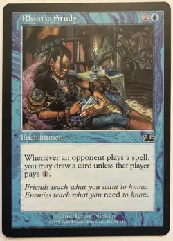 Mtg Rhystic Study - Magic the Gathering Rhystic Study Prophecy Hp - Image 1