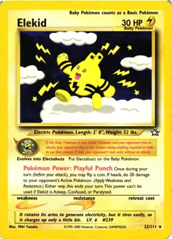 Pokemon TCG Elekid Neo Genesis 22/111 Unlimited DMG - Image 1