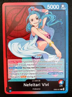 One Piece TCG Nefeltari Vivi (Leader) EB03-001 Heroines Edition Leader English N - Image 1