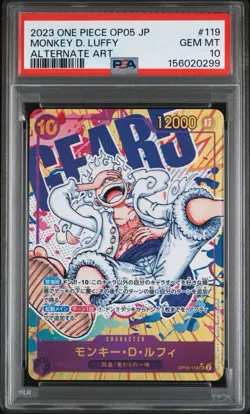 PSA 10 Monkey D. Luffy (Alt Art) Nika OP05-119 SEC - ONE PIECE Japanese 2023 - Image 1