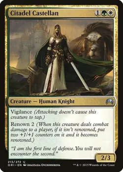 Citadel Castellan 2x FOIL ORI MTG Magic Origins Uncommon MINT green white - Image 1