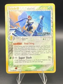 Beedrill 1/113 Delta Species Reverse Holo Rare Near Mint Pokemon TCG Card - Image 1