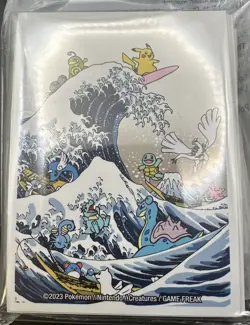 Great Wave Pikachu & Friends 🌊 • 65 Sleeves Pokemon Center Exclusive Sealed - Image 2