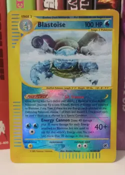2002 POKEMON EXPEDITION SET #4/165 BLASTOISE REVERSE HOLO RARE 📈 - Image 1