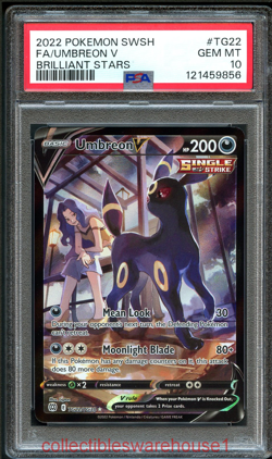 Pokemon Brillant Stars Umbreon V TG22 PSA 10 - Image 1